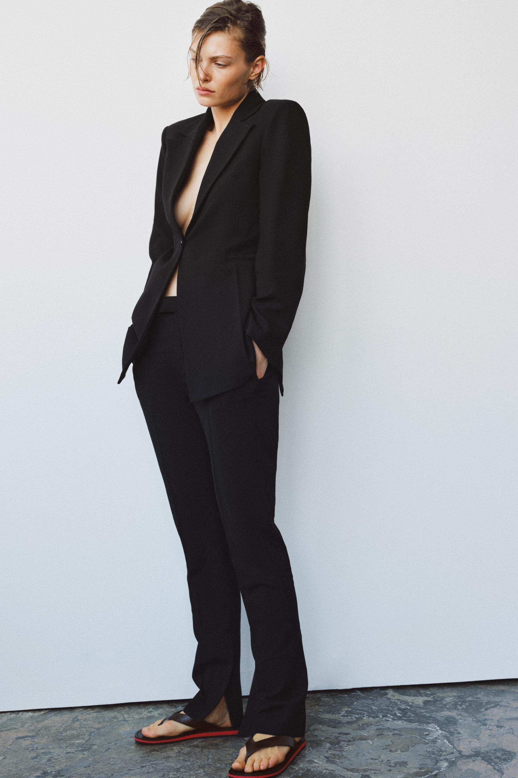 ZW COLLECTION LIMITED EDITION WOOL BLEND SLIM PANTS